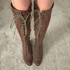 Jeffrey Campbell Lace-Up Knee-High Boots